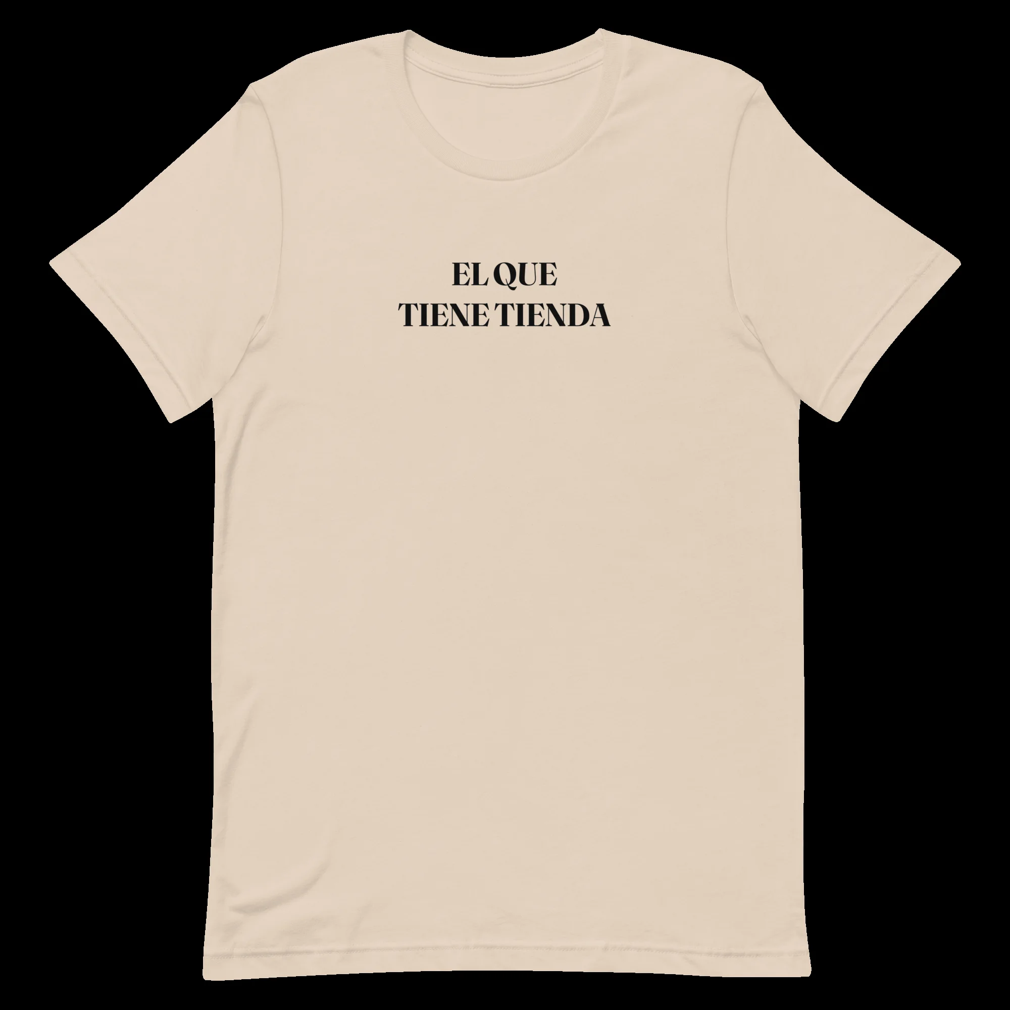 El Que Tiene Tienda tee in Soft Cream