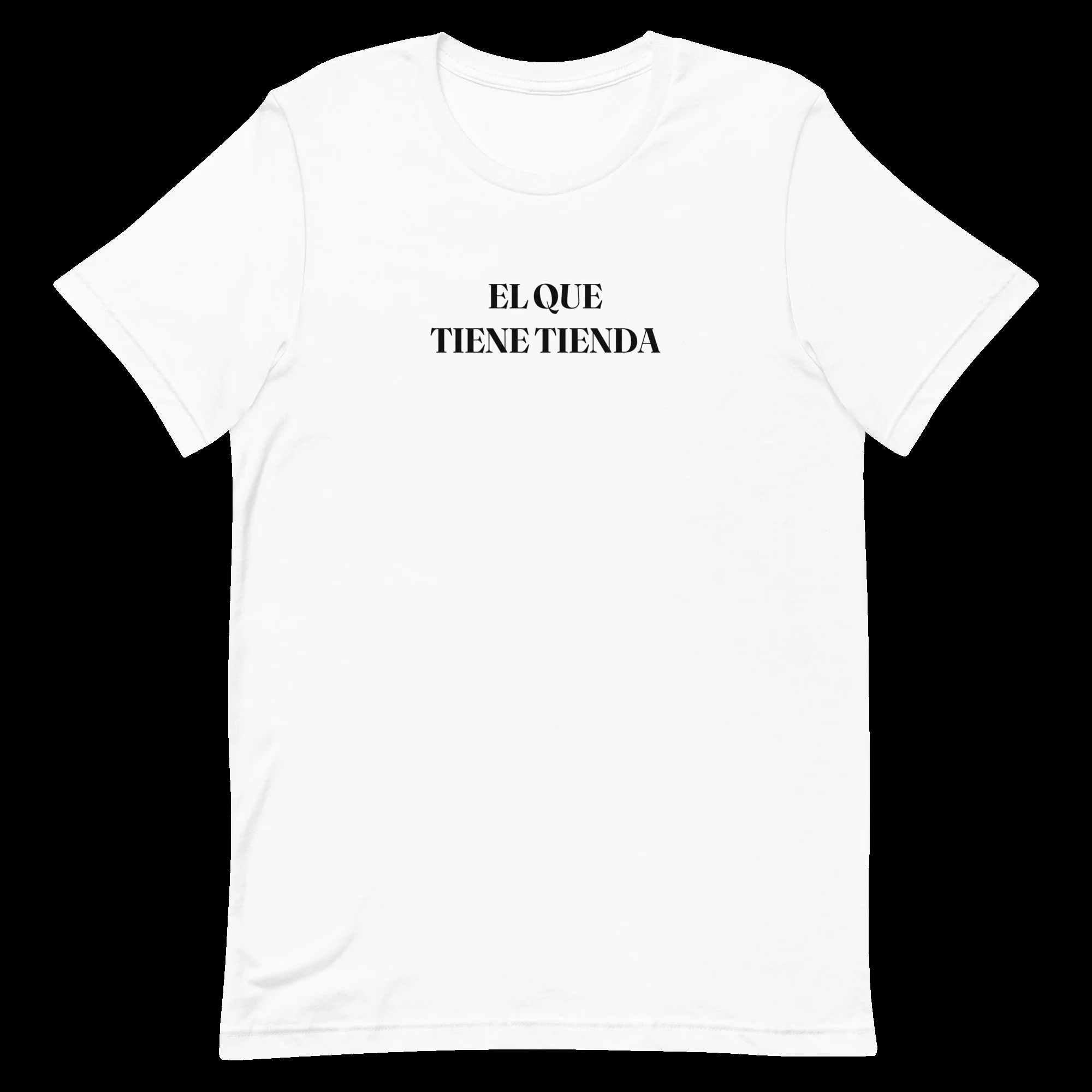 El Que Tiene Tienda tee in White