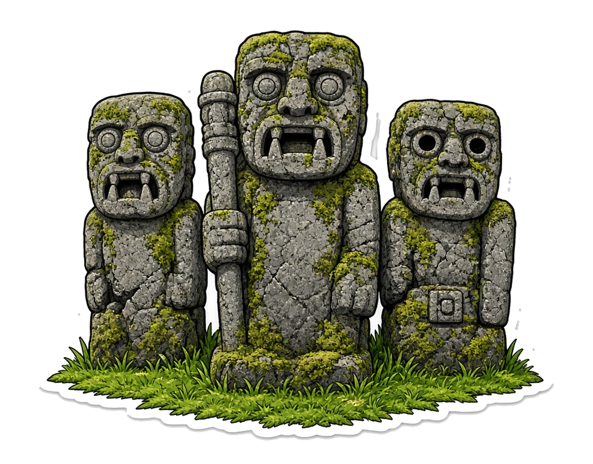 San Agustín statues sticker